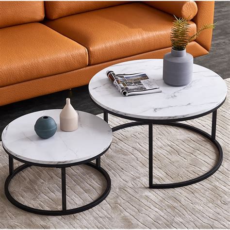 Sale White Round Living Room Table